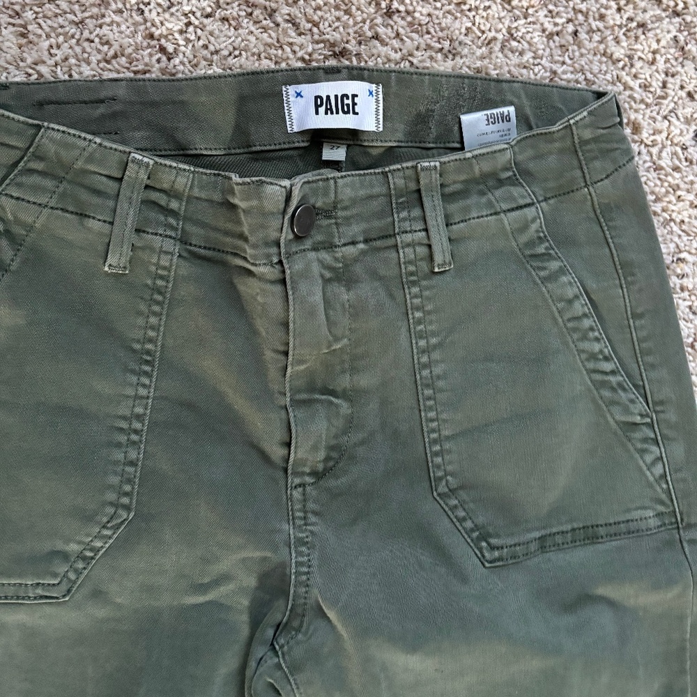 PAIGE Womens pants sage green